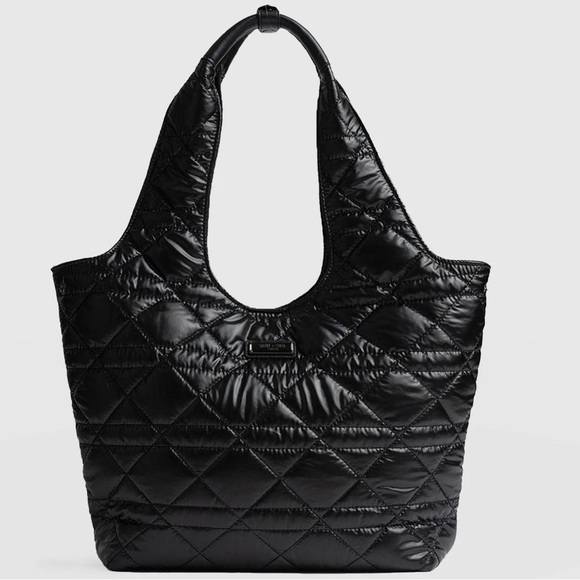 Saint + Sofia Stella Shoulder Tote Bag - Gloss Black - Picture 6 of 10